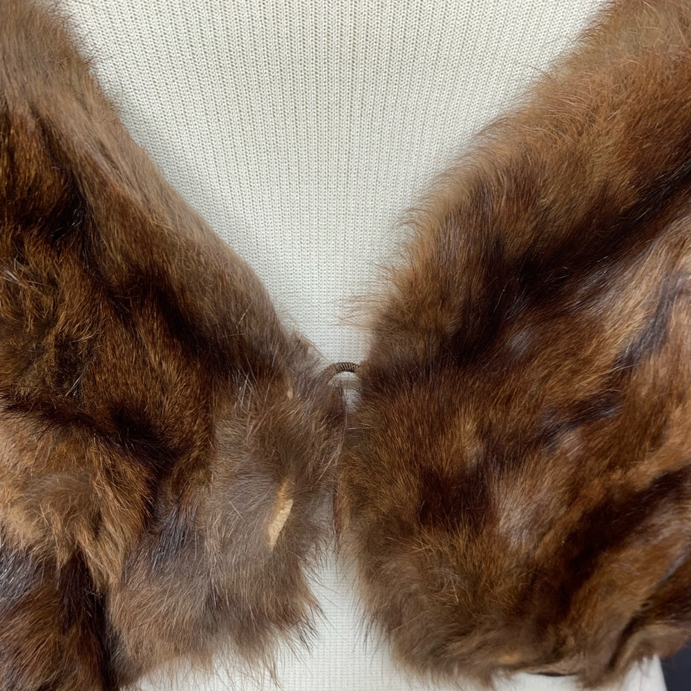 Vintage Genuine Real Ermine Fur Stole Wrap - Picture 5 of 6